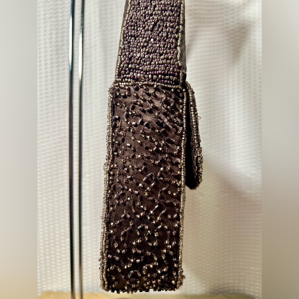 Viral Beaded Shoulder Bag in Purple and Brown - Picture 5 of 9